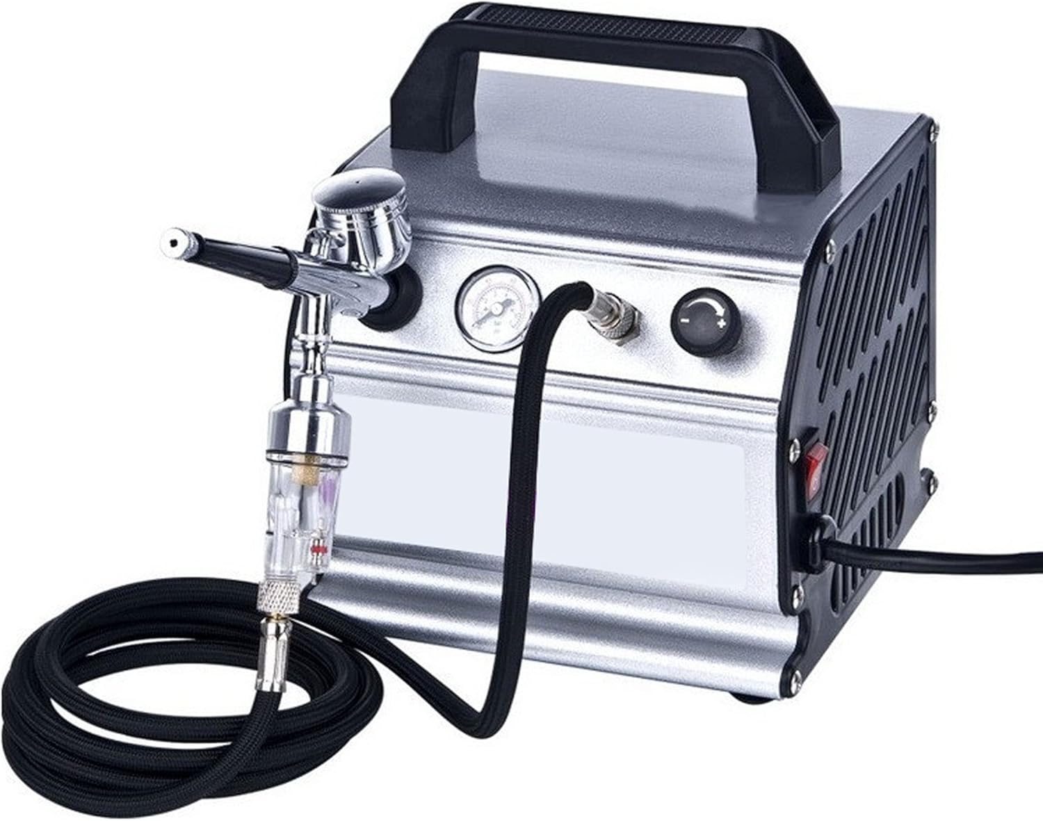 Upgraded Airbrush Kit, Nail Coloring Spray Gun Tattoo Inkjet Model Coloring Beauty Nail Painting Equipment Portable Mini Spray Gun Set with Compressor for Cake Decor Makeup Nail Art Model