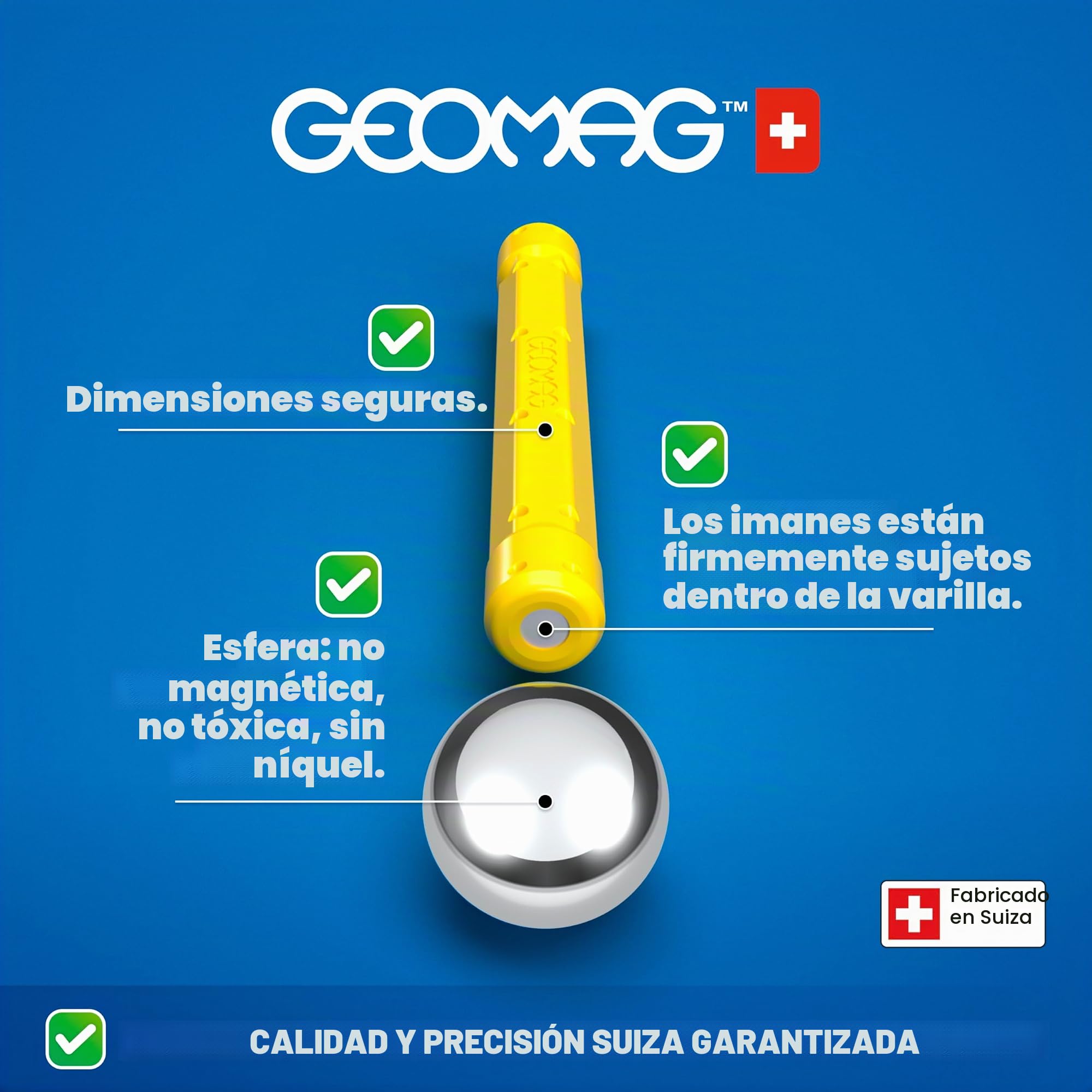 Geomag - Paneles Clásicos de 200 Piezas - Bloques de Construcción Magnéticos para Niños - Green Line - Juguetes Educativos de Plástico 100% Reciclado