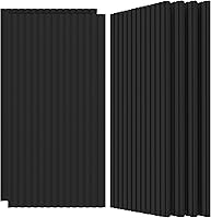 Vista 11 de Paneles acústicos grandes de dos capas, paquete de 4 paneles acústicos de 47.2 x 23.6 x 0.72 pulgadas, paneles acústicos de alta densidad, paneles