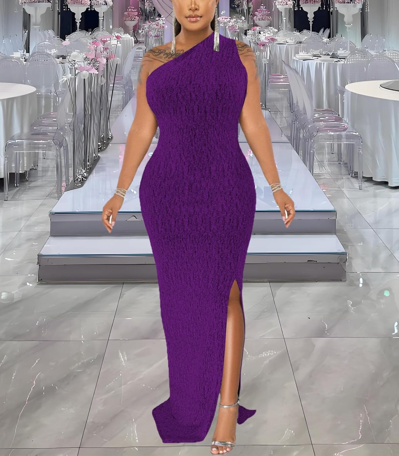 Evening Gowns for Women Formal Sleeveless Sparkly Party Dresses Elegant Sexy Plus Size Cocktail Dress - Image 5