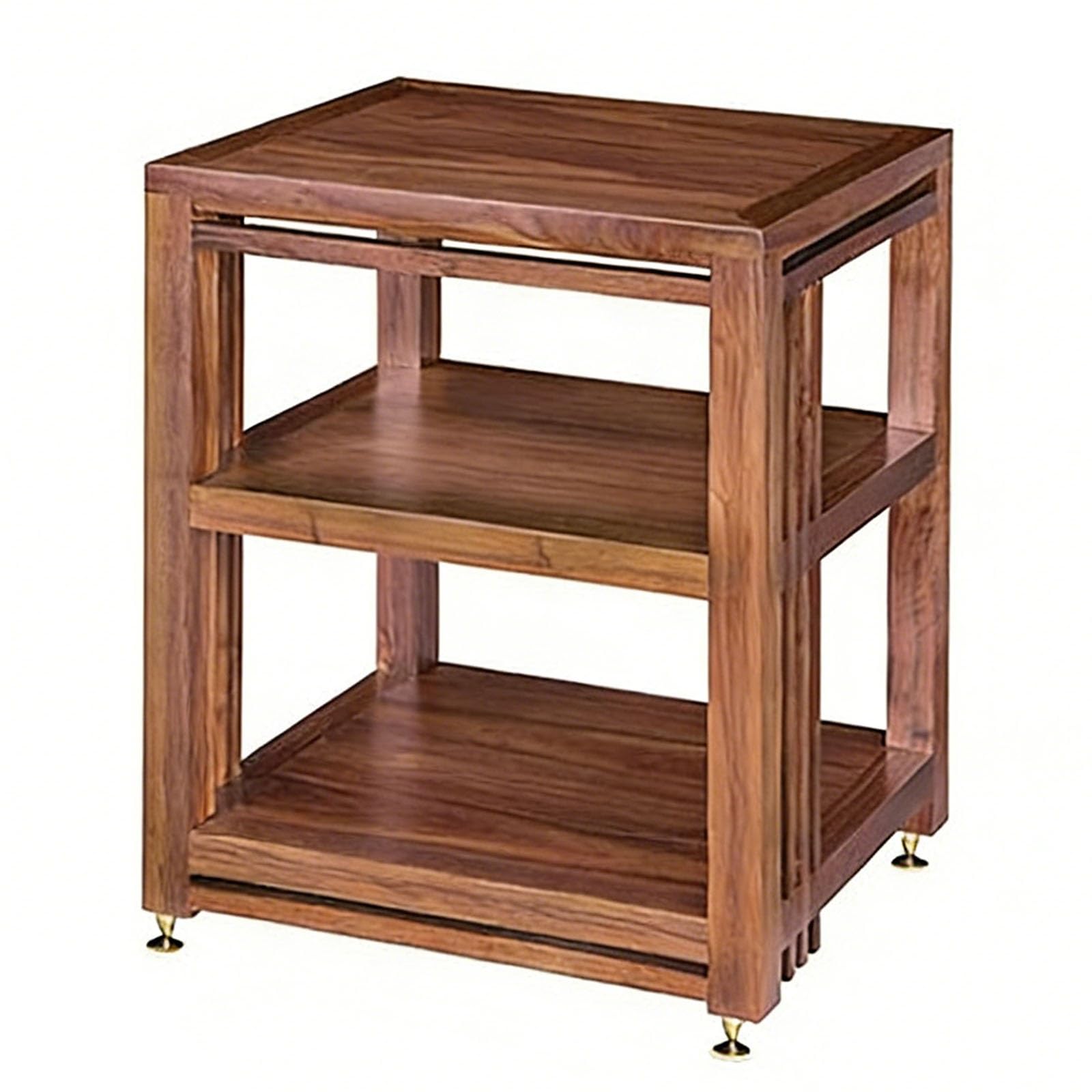 Armoire de Rangement multimédia à Plusieurs Niveaux avec Pieds amortisseurs et Conception Ouverte pour l'organisation du matériel Audio-vidéo