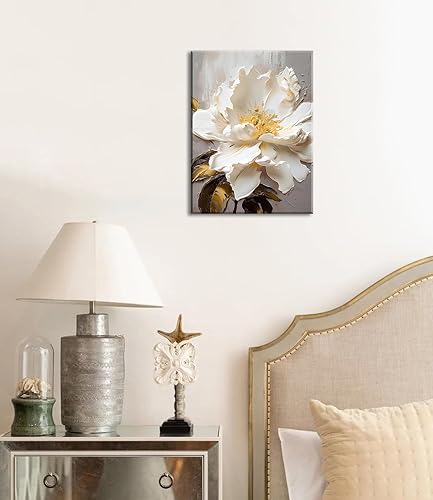 Miniatura 2 de BLINFEIRU Arte de pared de flores para decoración de baño, cuadros modernos para decoración de pared de dormitorio, elegante pintura en lienzo