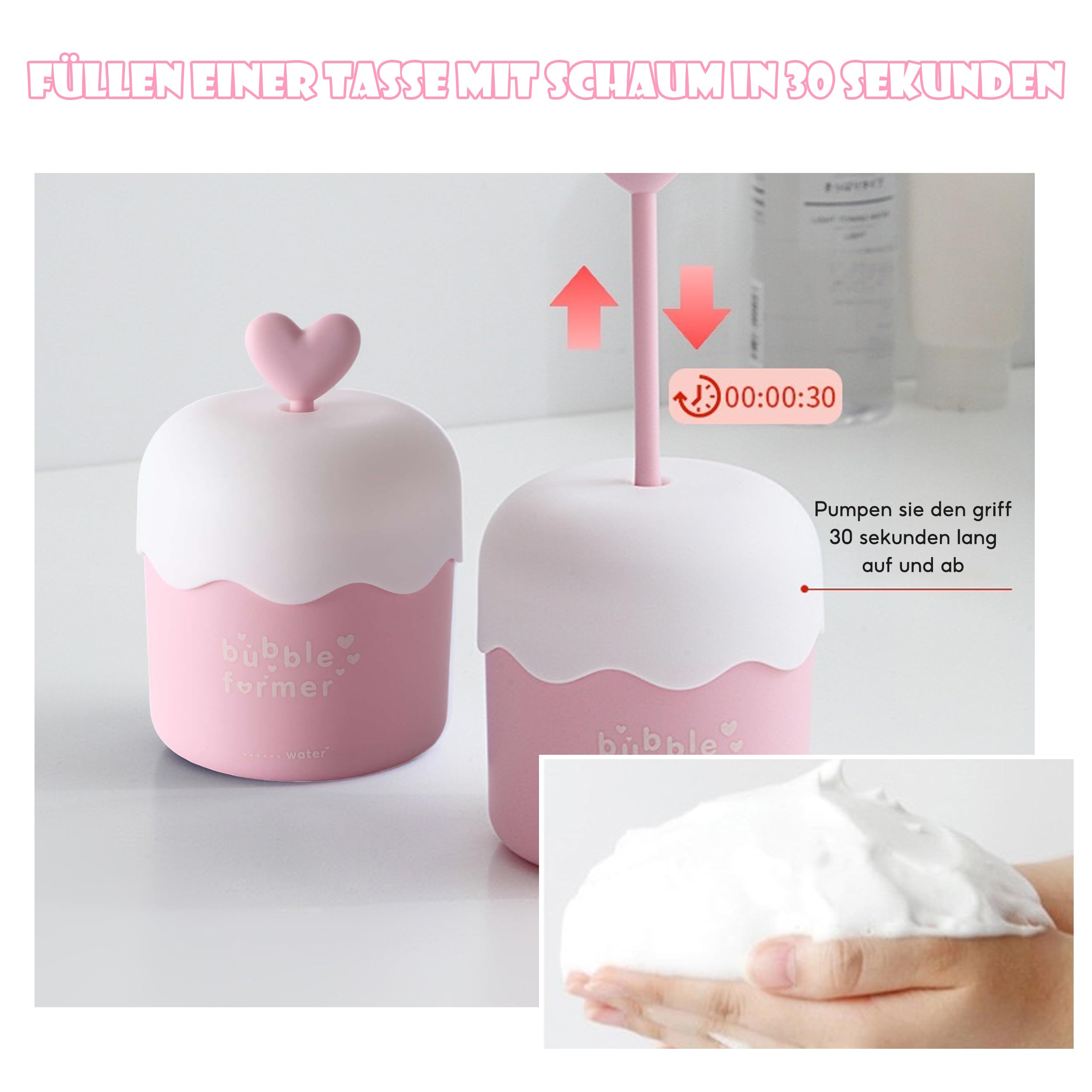 Tazza Schiumogena per Detergente Viso, Creatore di Schiuma, Schiumatore per Skincare da Viaggio, Dispenser di Schiuma per Detergente Viso per Lavaggio del Viso e Doccia