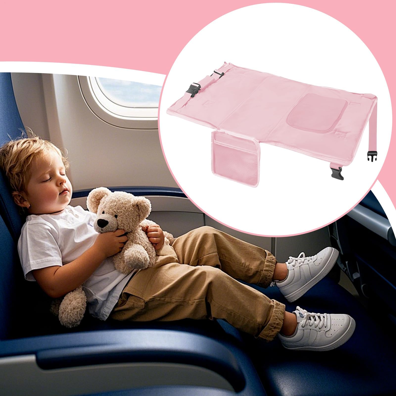 Letto per aereo, per bambini, portatile, estensore per seggiolini per aereo, poggiapiedi per ufficio, per dormire e per lunghi viaggi, auto, vacanze, picnic, viaggi in famiglia
