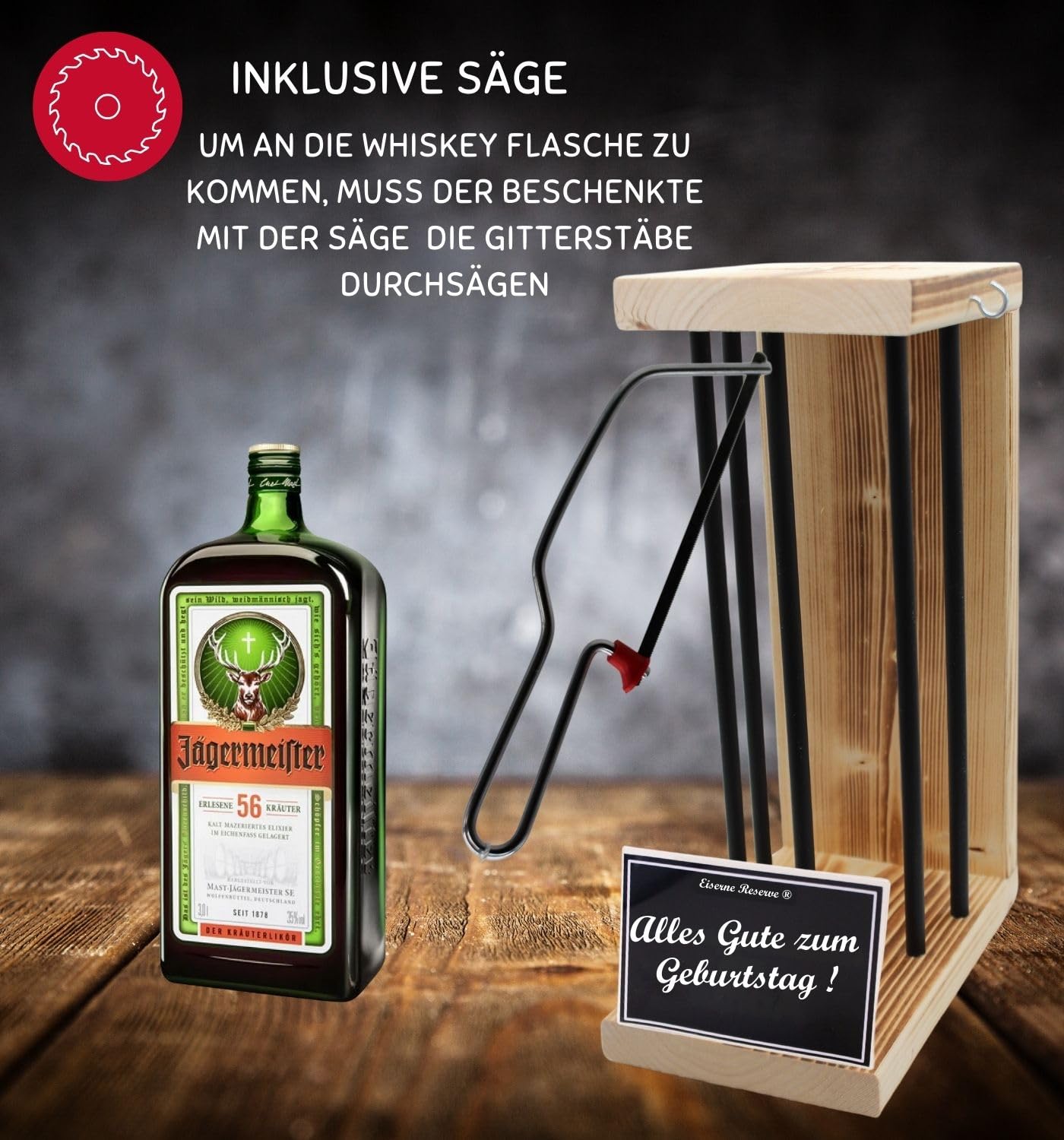 Jägermeister - Geburtstag Geschenke - Eiserne Reserve Black Edition Geschenkidee Kräuterlikör -s- Alles Gute zum Geburtstag Geschenkidee Kräuter Likör (1 x 0.35 l)