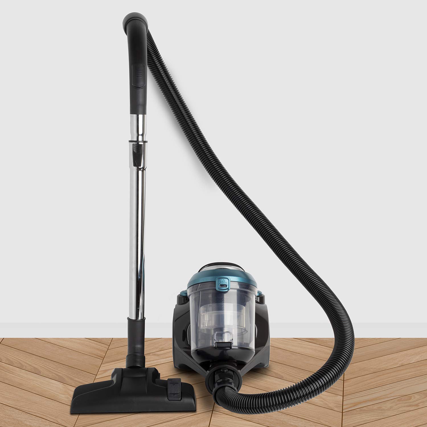 H.Koenig Aspirador Multiciclónico Sin Bolsa STC56, Ergonómico, Clase Energética AAA, Filtro HEPA12, Silencioso, Potente, Cepillo Incluido, Herramienta para rincones 2 en 1, 700W