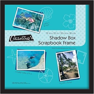 MCS 40950 Black Wood Shadow Box Frame 12.75x12.75 for 12x12 Scrapbook Pages - Display Mementos & Heirlooms