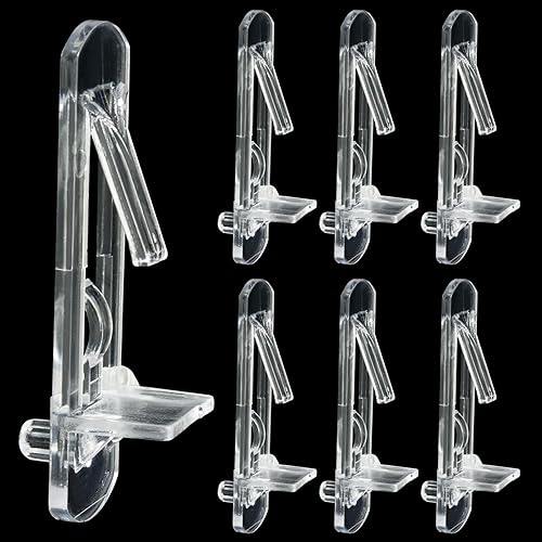 Vista 34 de 20 pasadores de plástico con bloqueo de 0.197 in, 3/4 pulgadas de plástico transparente para estantes de bloqueo para orificios de clavija