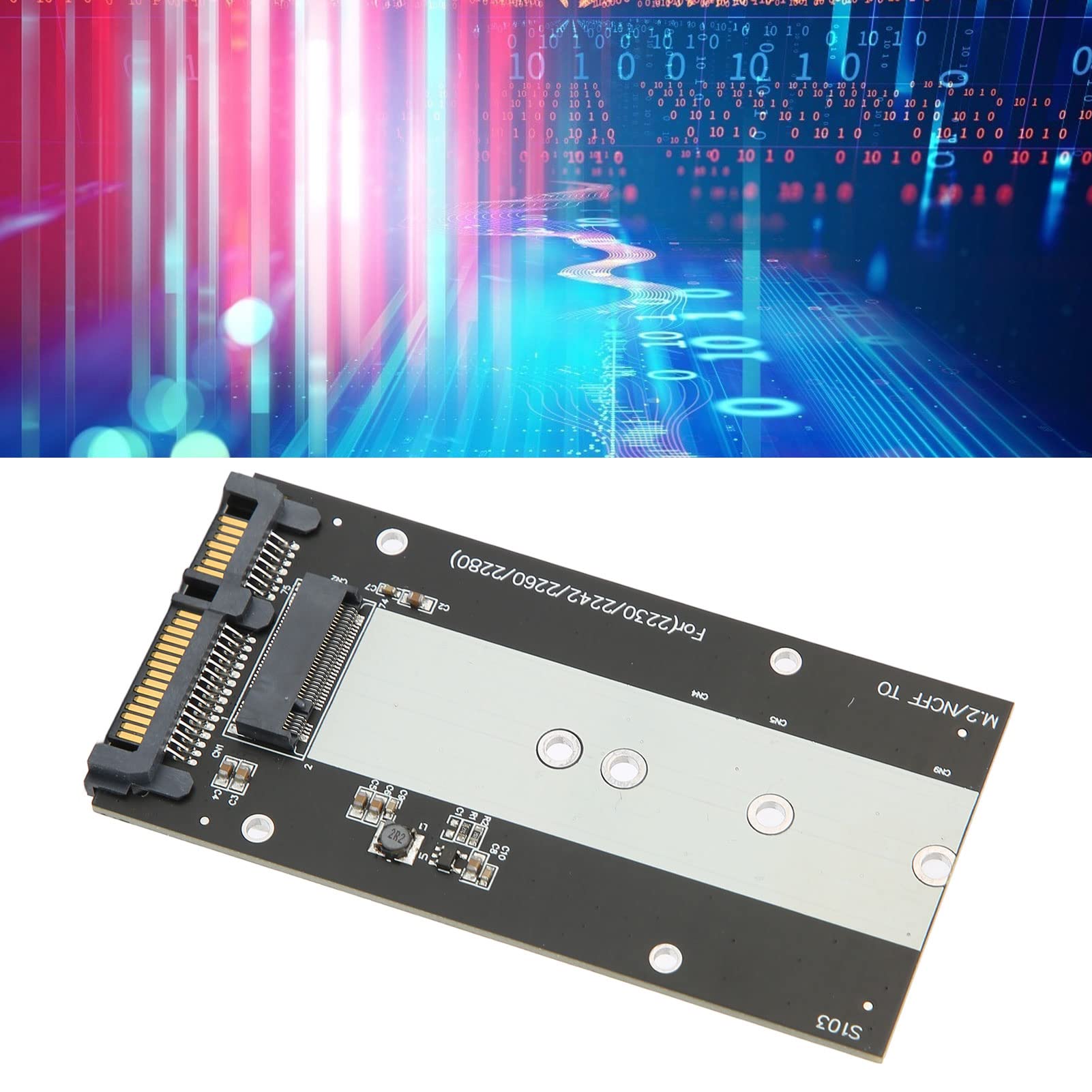 Adapter konwertera M.2 NGFF na SATA III obsługuje 2230/2242/2260/2280 m.2 SSD, S103 PCBA-RTK M.2 NGFF do SATA III SSD Solid State Drive Adjustment Card.