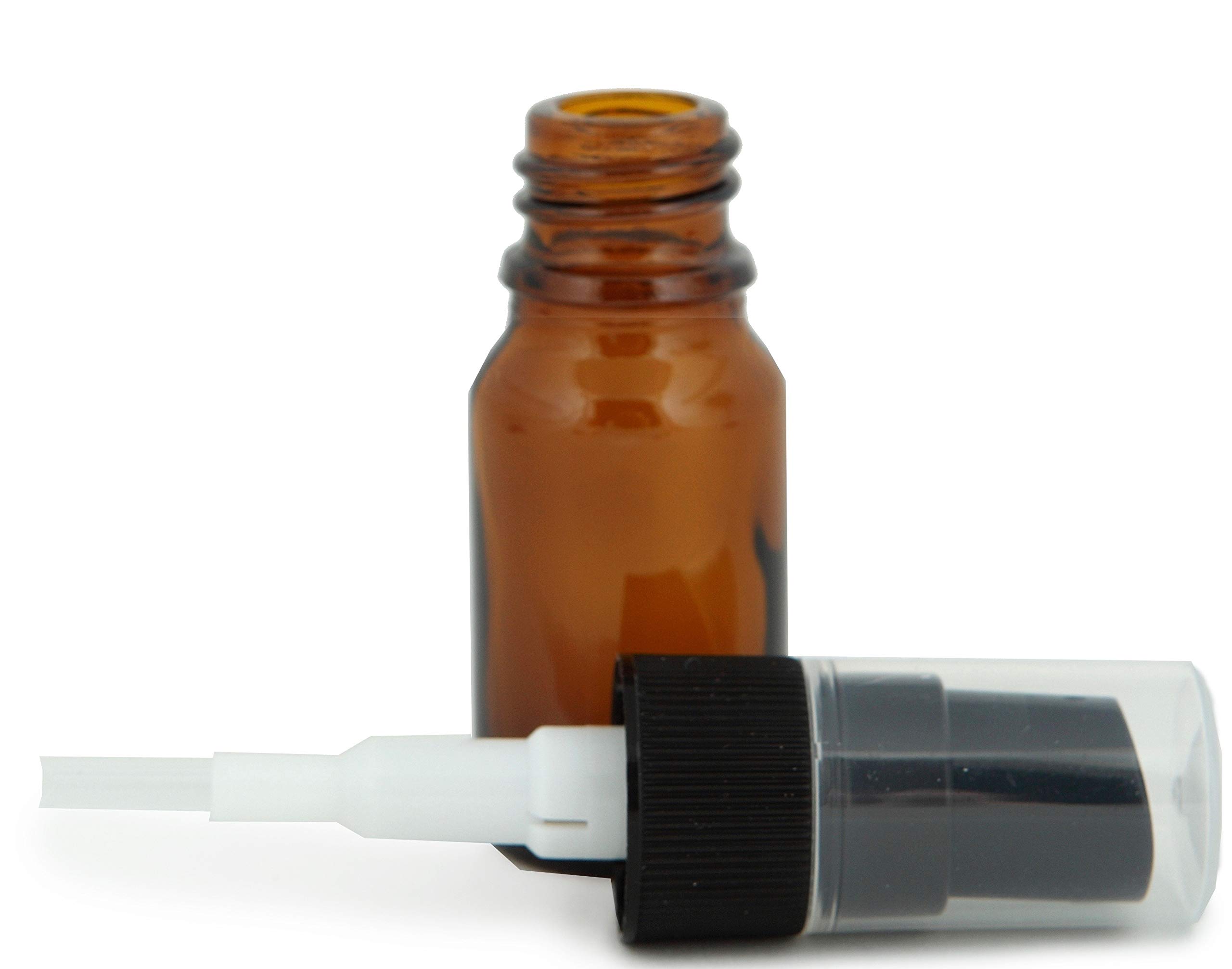 Vivaplex Glasflaschen 10 Ml – 24 Stück, Bernsteinfarben Mit Schwarzem Deckel, Für ätherische Öle & Parfüm
