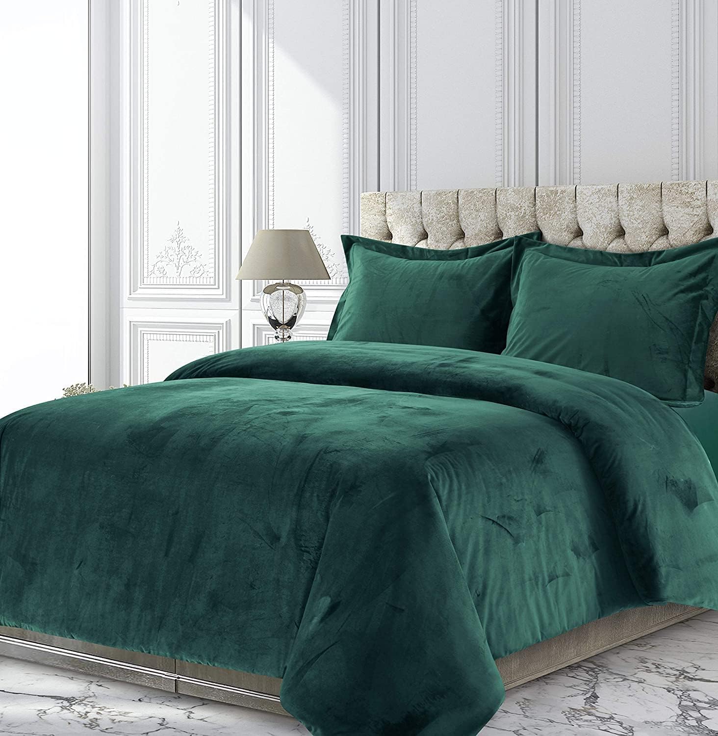 Sheets N More Velvet Pillow Cases Soft & Breathable 2 PC Pillow Cases, King (20”X 40”), Teal,Solid