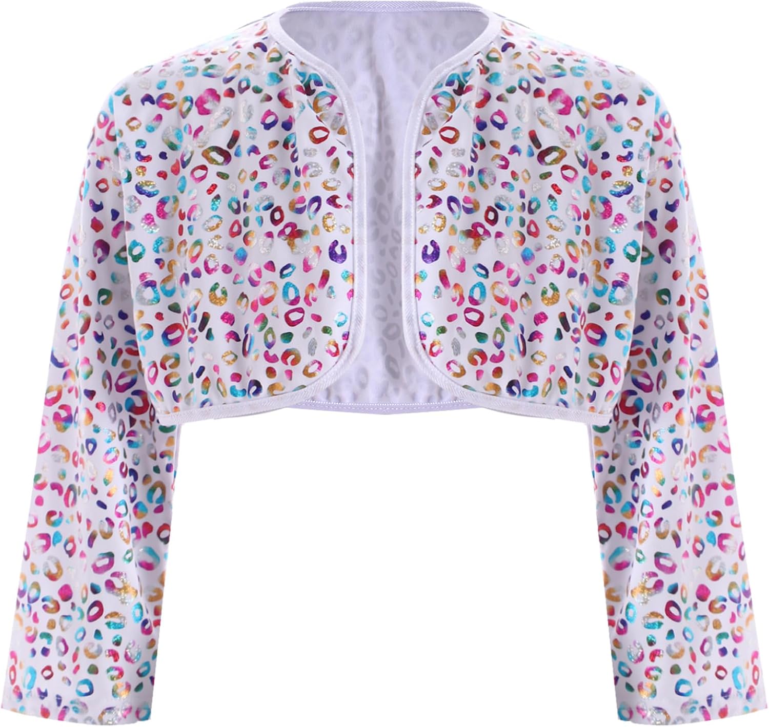Kids Girls Long Sleeve Bolero Cardigan Shrug Cropped Coats Outerwear