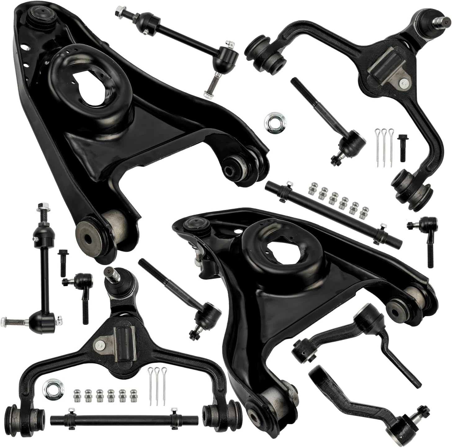 KAC Front Lower Control Arm Front Suspension Kit Fit for 1998-2002 Mercury Grand Marquis Lincoln Town Car Crown Victoria Automotive Replacement Control Arm K80708 K80709 14pcs