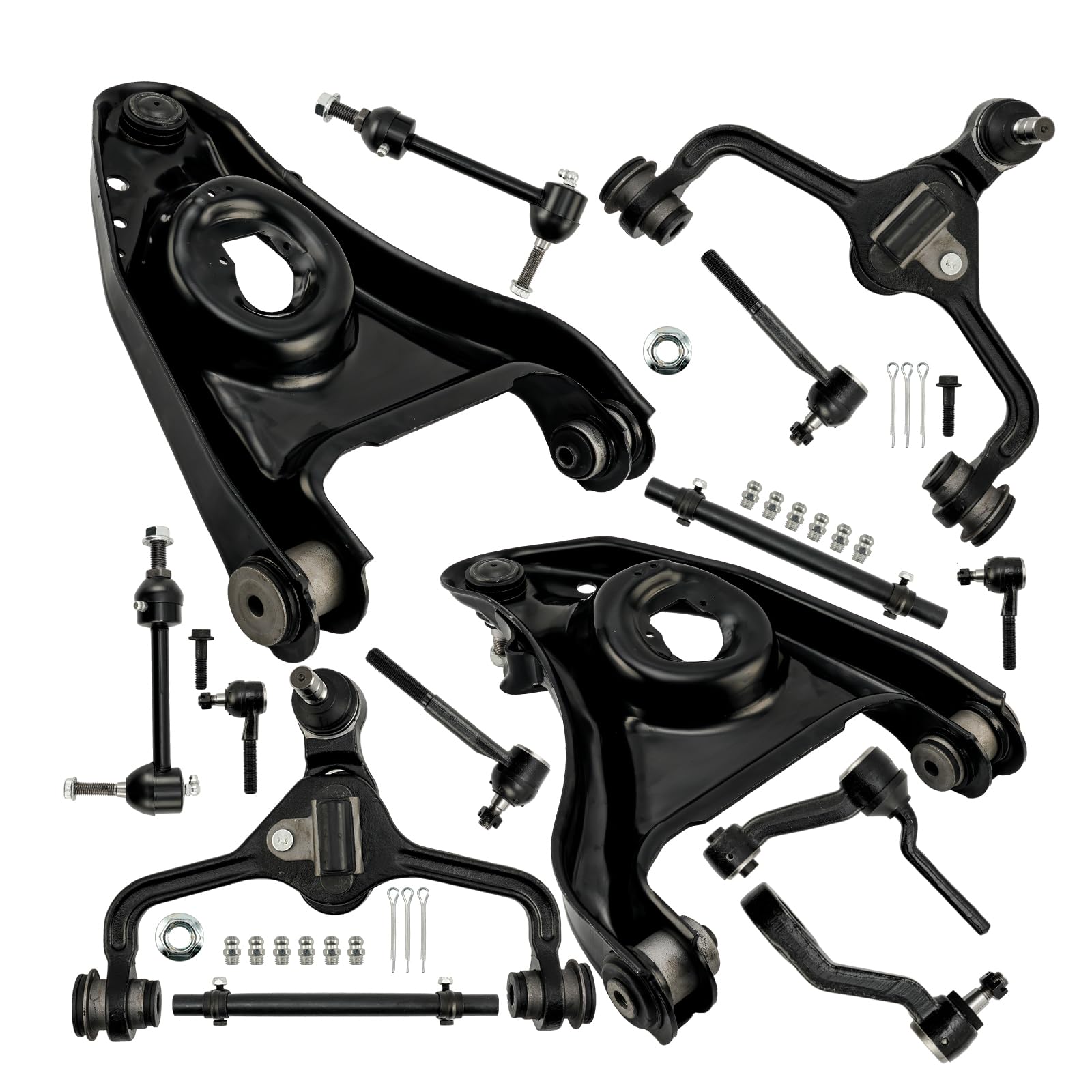 KAC Front Lower Control Arm Front Suspension Kit Fit for 1998-2002 Mercury Grand Marquis Lincoln Town Car Crown Victoria Automotive Replacement Control Arm K80708 K80709 14pcs