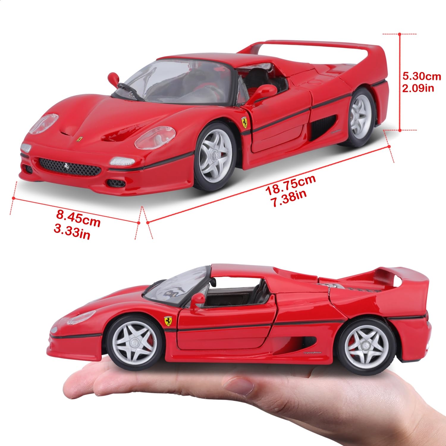 Bburago 18-26010 - Ferrari F50 (posortowane kolorystycznie), czerwony