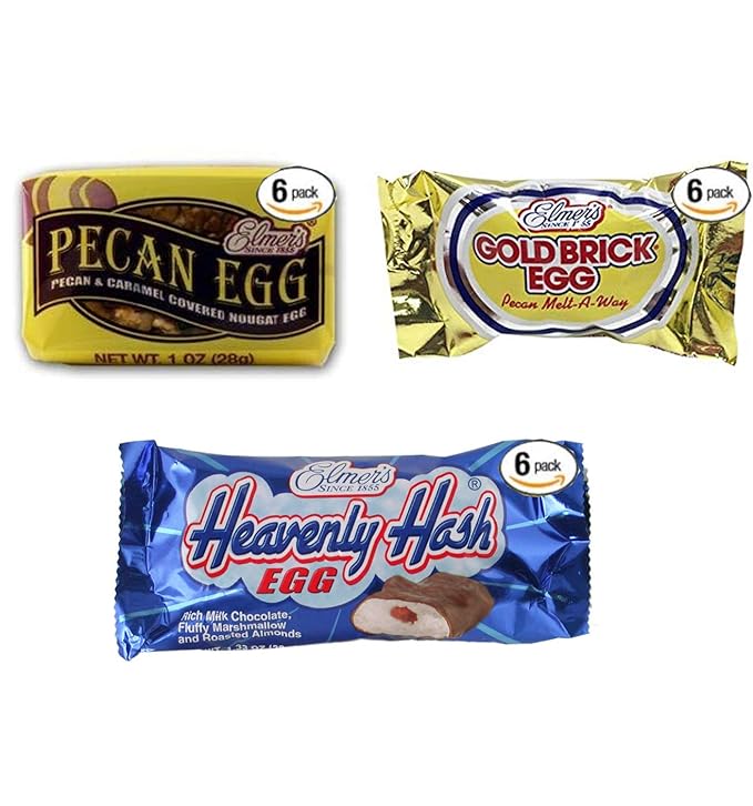 Elmers Chocolate Easter Eggs 6 Gold Brick, 6 Heavenly