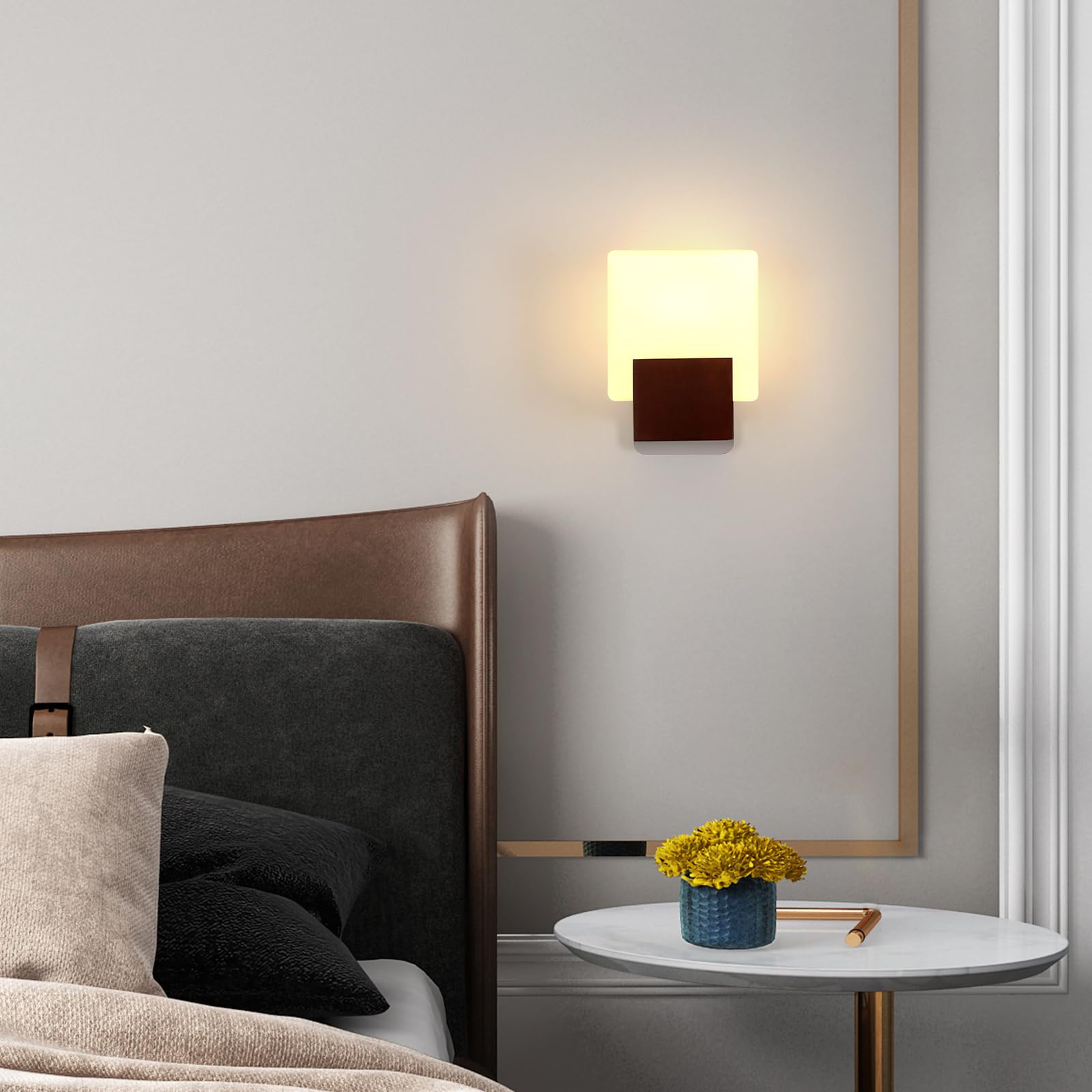 COMELY Appliques Murales en Bois Carrées E27, Lampe Murale avec Abat-Jour en Verre Blanc, Luminaire Intérieur pour Chambre Salon Salle de Bain Couloir | Leroy Merlin COMELY Appliques Murales en Bois Carrées E27, Lampe Murale avec Abat-Jour en Verre Blanc, Luminaire Intérieur pour Chambre Salon Salle de Bain Couloir | Leroy Merlin