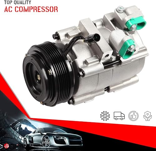 Miniatura 2 de cciyu Compresor de CA compatible con Kia Sedona 3.5L 02 03 04 05 Sustituye al compresor de CA para coche 6 ranuras HS18