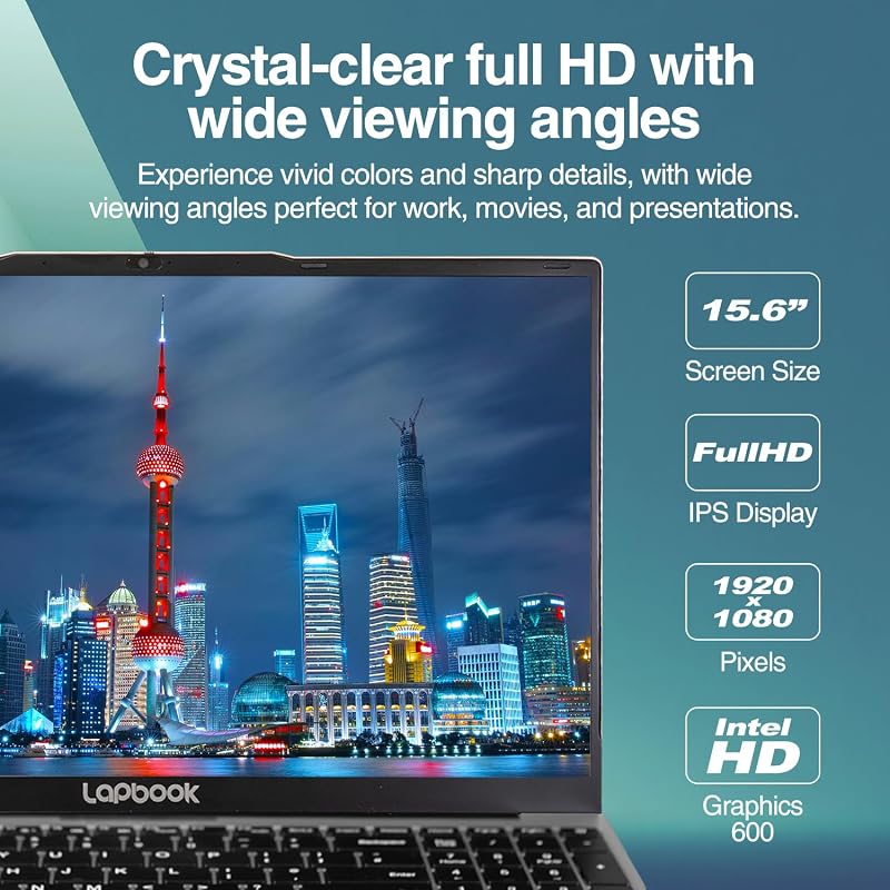 15.6" Full HD Windows 11 Laptop - Built in USA, 15th Gen CPU, 8GB RAM, M.2 SATA Slot Expandable Storage up to 2TB, Windows 11 Home, Dual-Band WiFi 5, Privacy Webcam - 15 Inch Lightweight Laptop image 5