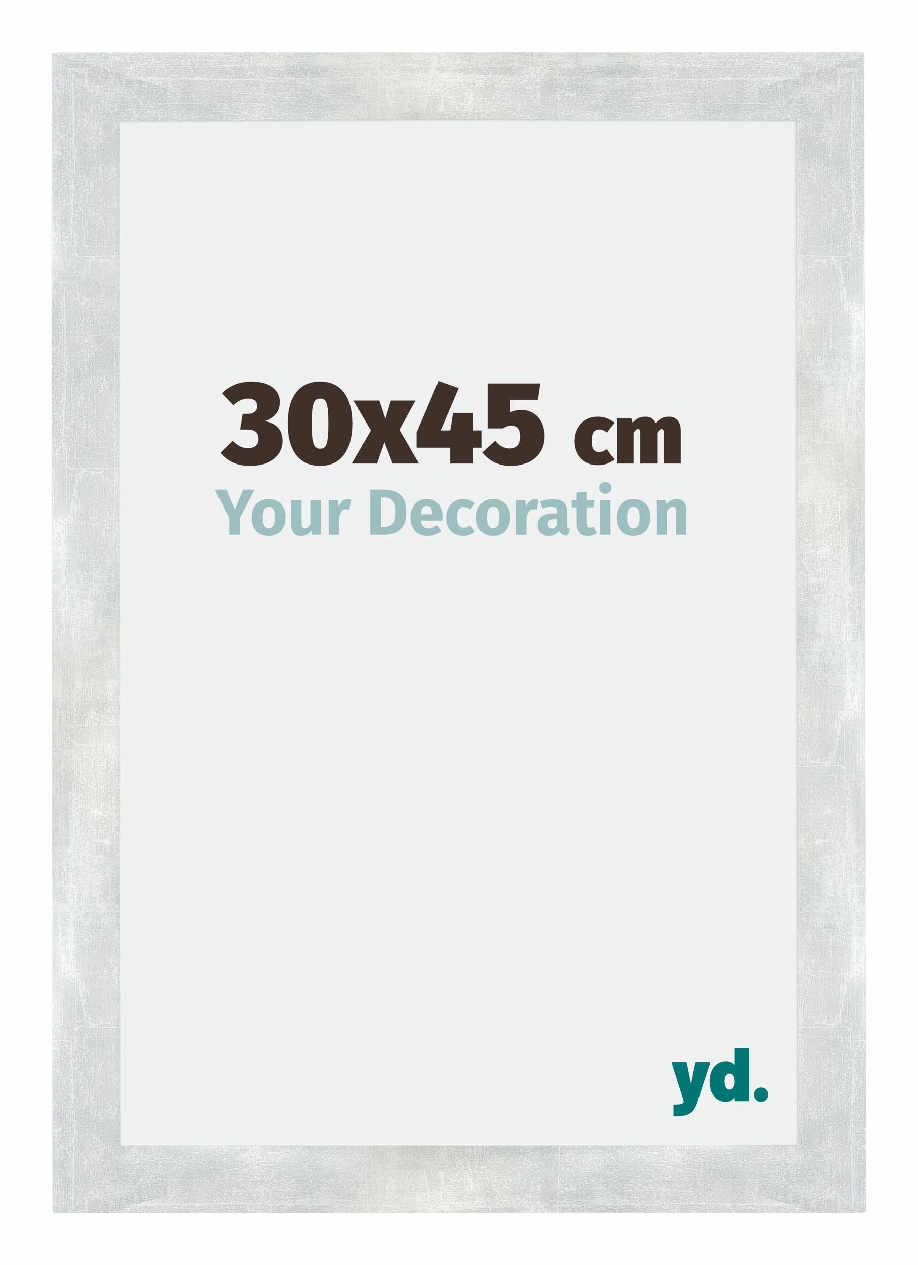 Your Decoration - Picture Frame 30x45 cm - Silver Shiny Vintage - Decorative Wall Frame in MDF with Antireflection - Frame 30x45 - Mura — image 1