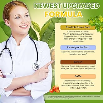 Totaria 16-in-1 Liposomal Rhodiola Rosea Supplement Tincture 1000mg, Ultra Strength Rhodiola 10:1 Root Extract w/Ashwagandha, Rhodiola Liquid Drops for Natural Relaxation, Mood, Energy, Alcohol-Free