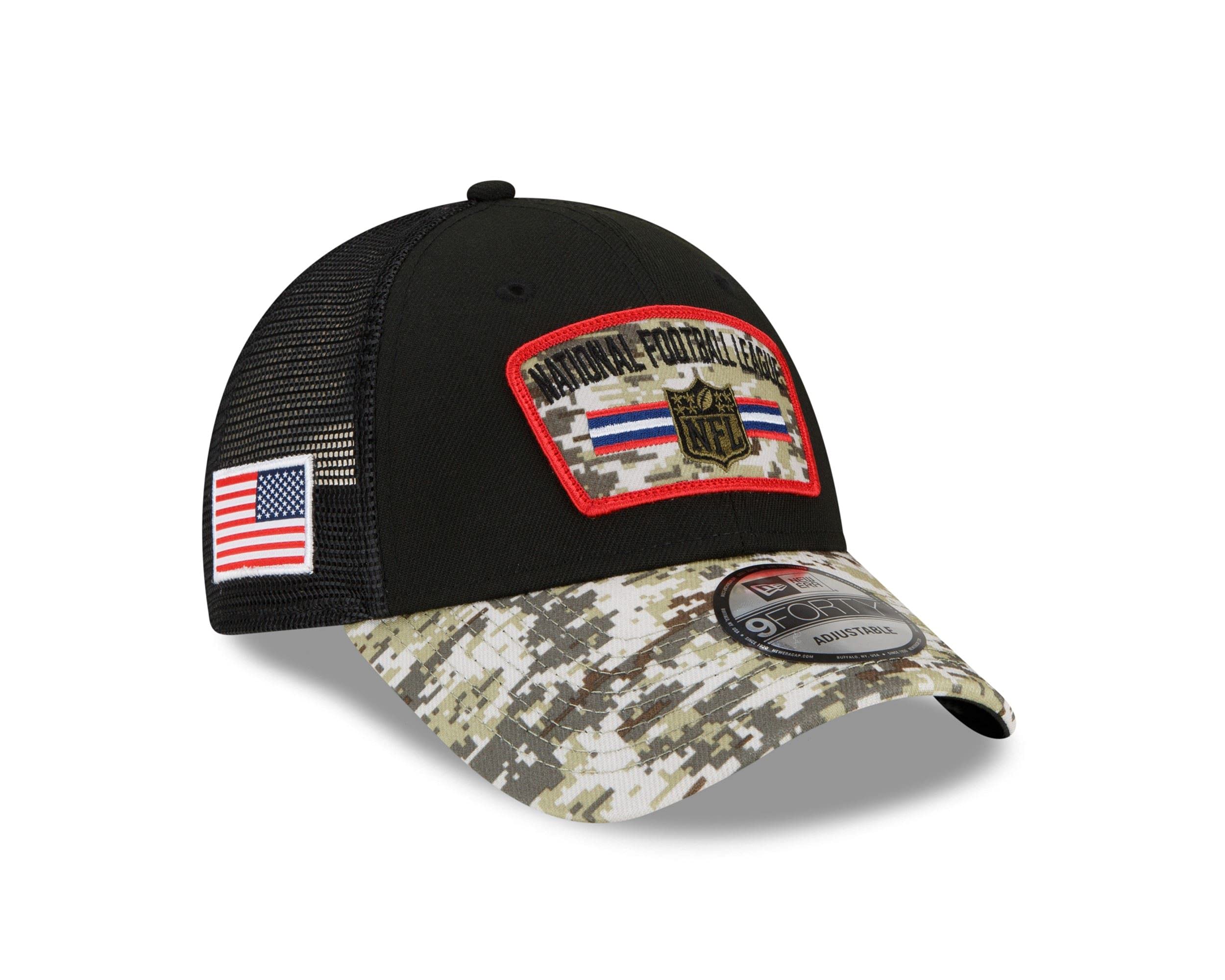 New Era NFL Salute to Service 2021 9Forty Baseball Cap Adjustable American Football Snapback Black