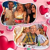 Vista 5 de Honeydak 100 juegos de moldes para hornear en forma de corazón, mini molde de aluminio de 3.4 onzas, lata desechable para cupcakes con tapas