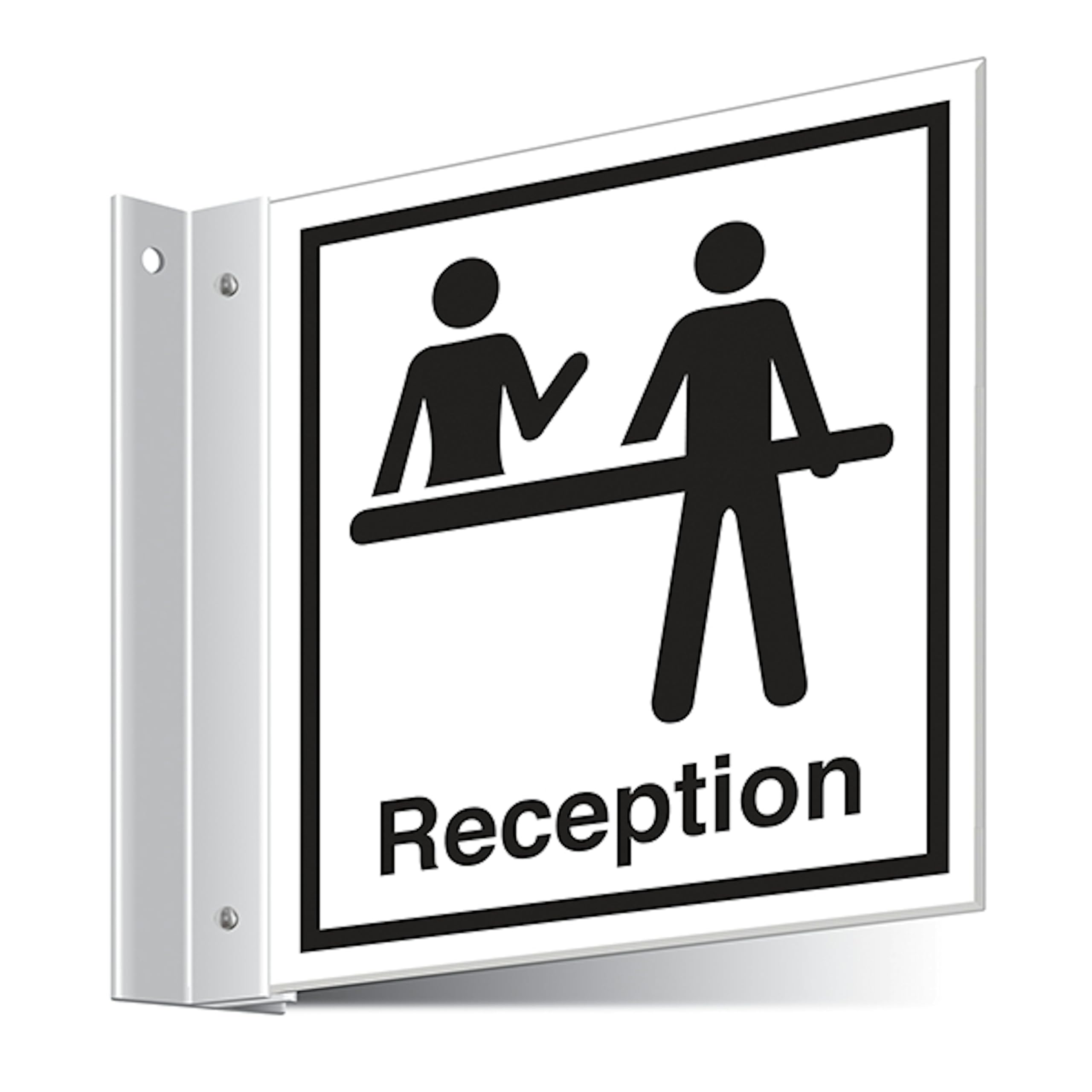 V Safety Reception Corridor Sign 150 x 150 mm - 3mm Indoor Palboard Safety Sign