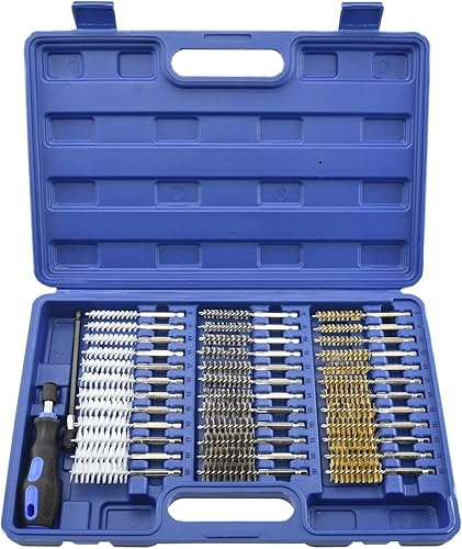 NEIKO 00325A - Accesorios para taladro de alambre con vástago hexagonal de 14 pulgadas, surtido de cepillos SAE y MM, se puede montar en taladro