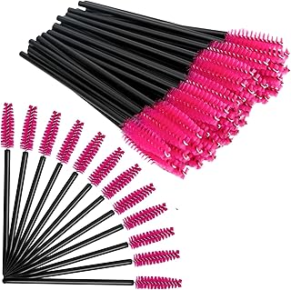 50PCS Disposable Eyelash Brushes Eyebrow Castor Oil Brush Mascara Wands Cosmetic Makeup Tools, Eyelash Spoolies Eyelash Extension Brush Applicator for Eyelash Extensions