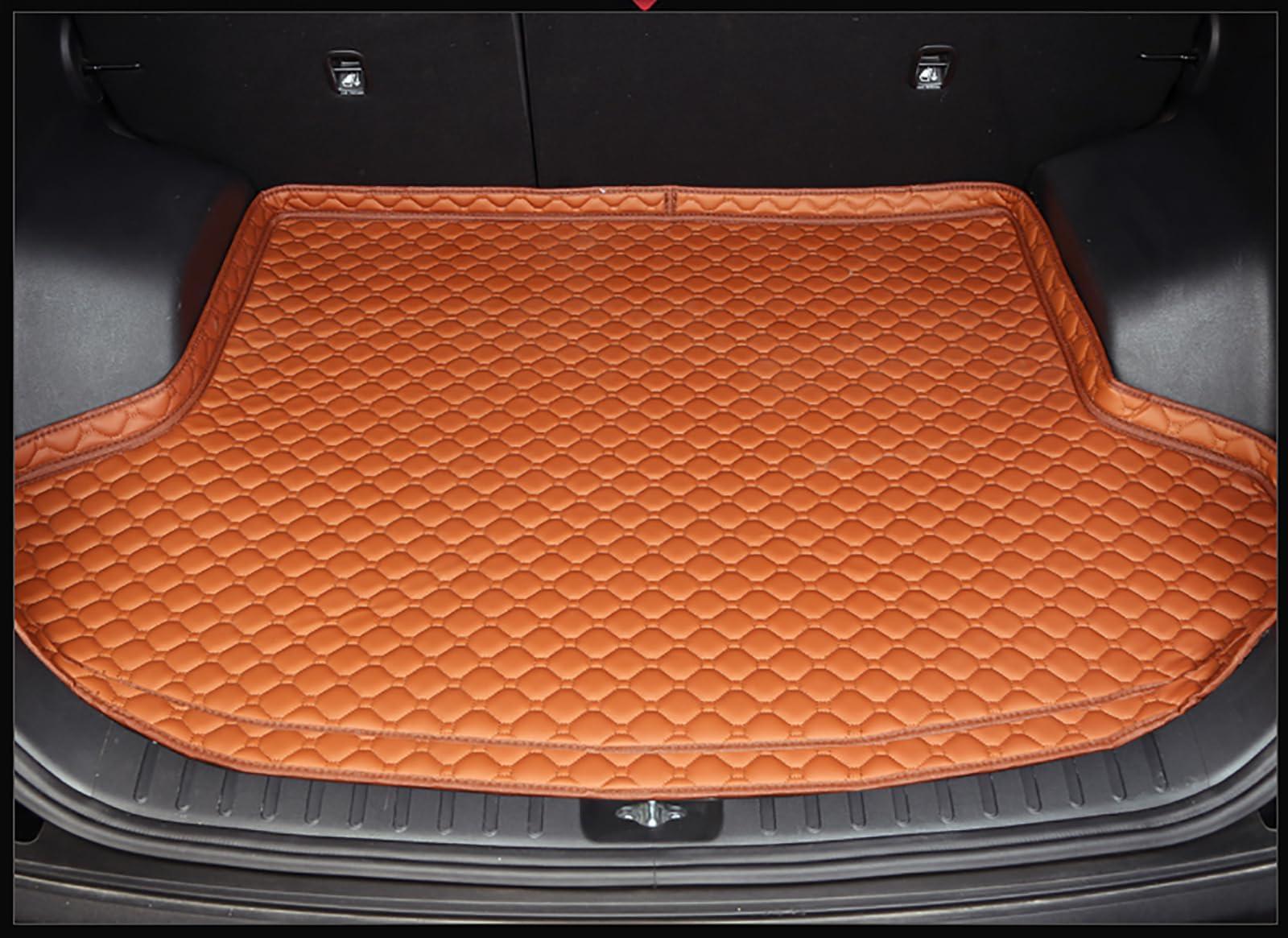 Car Boot Mat Liner for Renault 5 E-Tech 2024, Tailored Rear Trunk Liner Cargo Tray Non-Slip with Raised Edges Protector Pad Luggage Carpets Interior Accessories,E/Brown