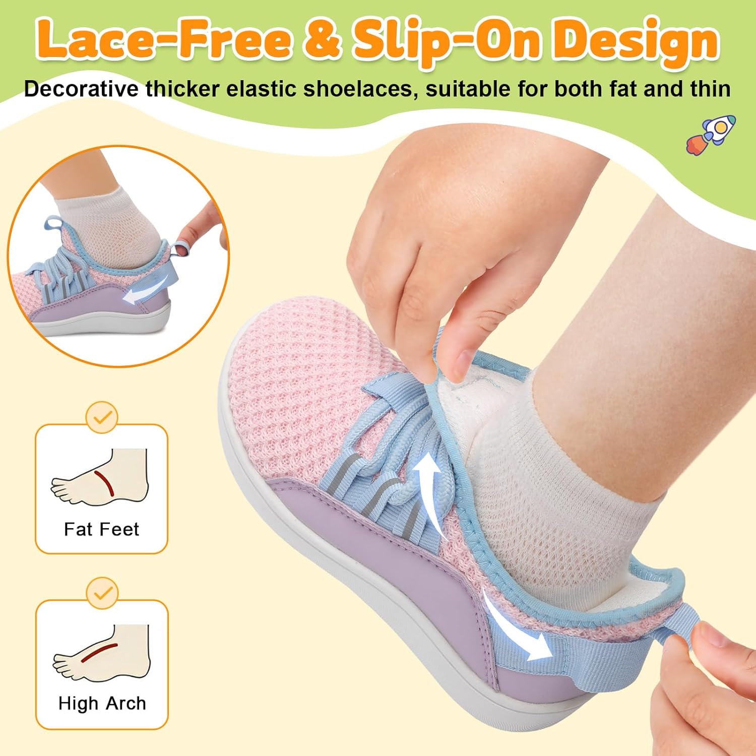 FEETCITY Toddler Shoes Girls Boys Wide Shoes Kids Barefoot Shoes Zero Drop Minimalist Sneakers Slip on Toddler Tennis Sneakers - Image 2