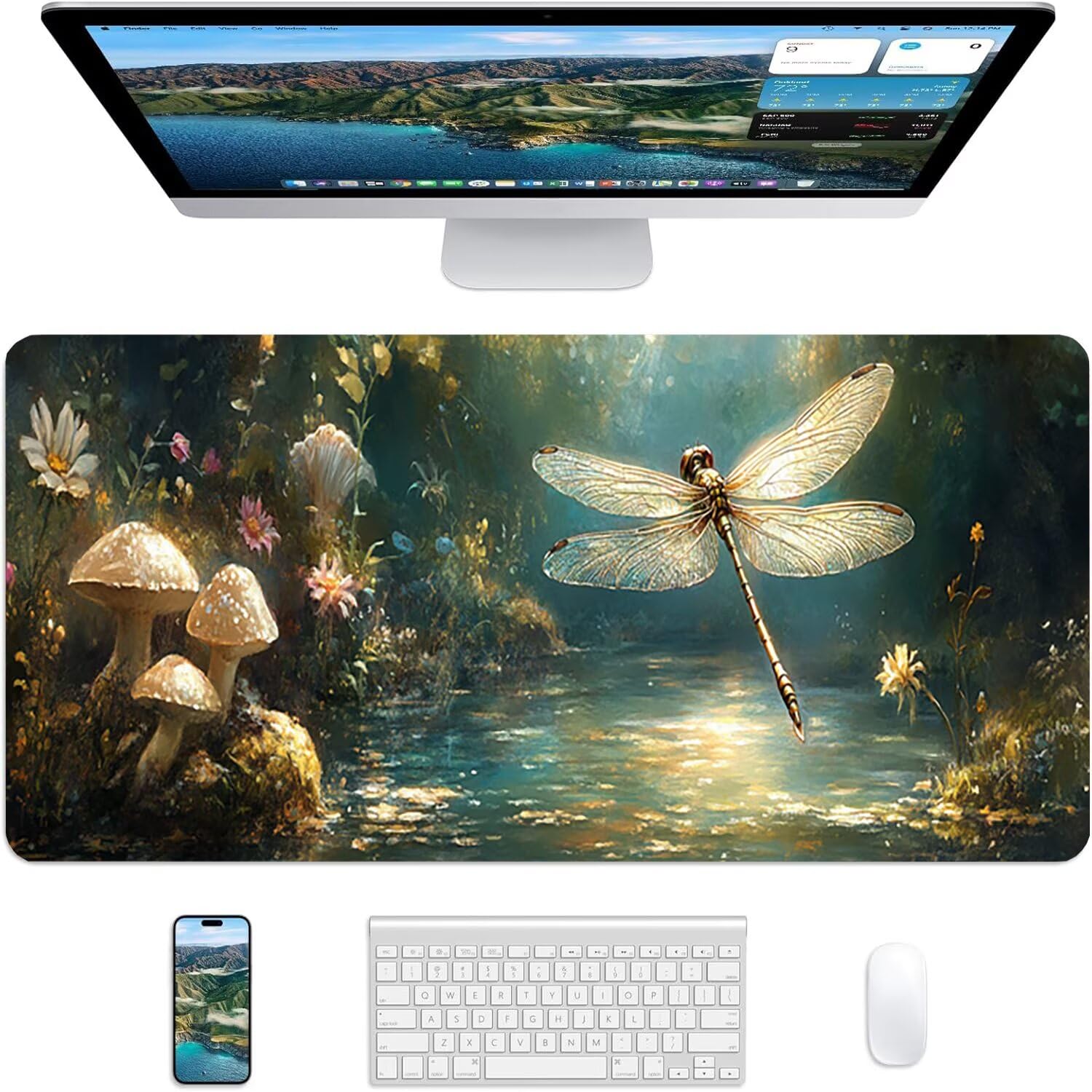 Podkładka pod mysz Lejnlnng XXL - 120x60cm - Podkładka pod mysz dla dużych graczy, fabryczna XL antypoślizgowa gumowa mata na biurko, wodoodporna podkładka pod mysz o wysokiej precyzji i prędkości