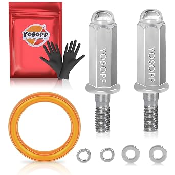 GY6 Exhaust Bolt Nuts for 50cc 70cc 90cc - 110cc 125cc 150cc Scooters ATVs GMB139 Engine Moped Quad 4 Wheeler Dune Buggy Go Karts - Taotao Sunl Coolster - Jonway Roketa Sandrai Silver