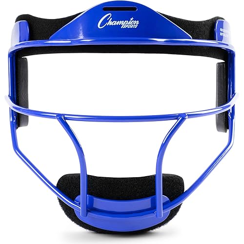 Champion Sports Steel Softball Face Mask – Durable Fielder’s Mask for Youth & Adults, Multiple Colors for Practice & Games