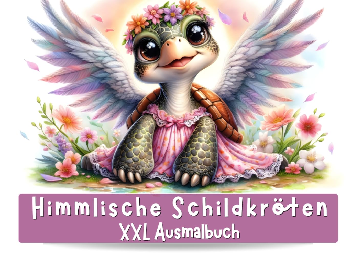 XXL Ausmalbuch himmlische Schildkröten, Ausmalmomente für junge Menschen ab 10 Jahren & Erwachsene.: 100 zauberhafte Schildkröten‑Engel mit sanften ... Szenen zum Entspannen und Kreativsein