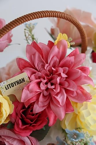 Miniatura 10 de Juego de cajas de flores artificiales, flores de seda de otoño, flores de imitación con tallos para bricolaje, ramos de novia, centros de mesa,