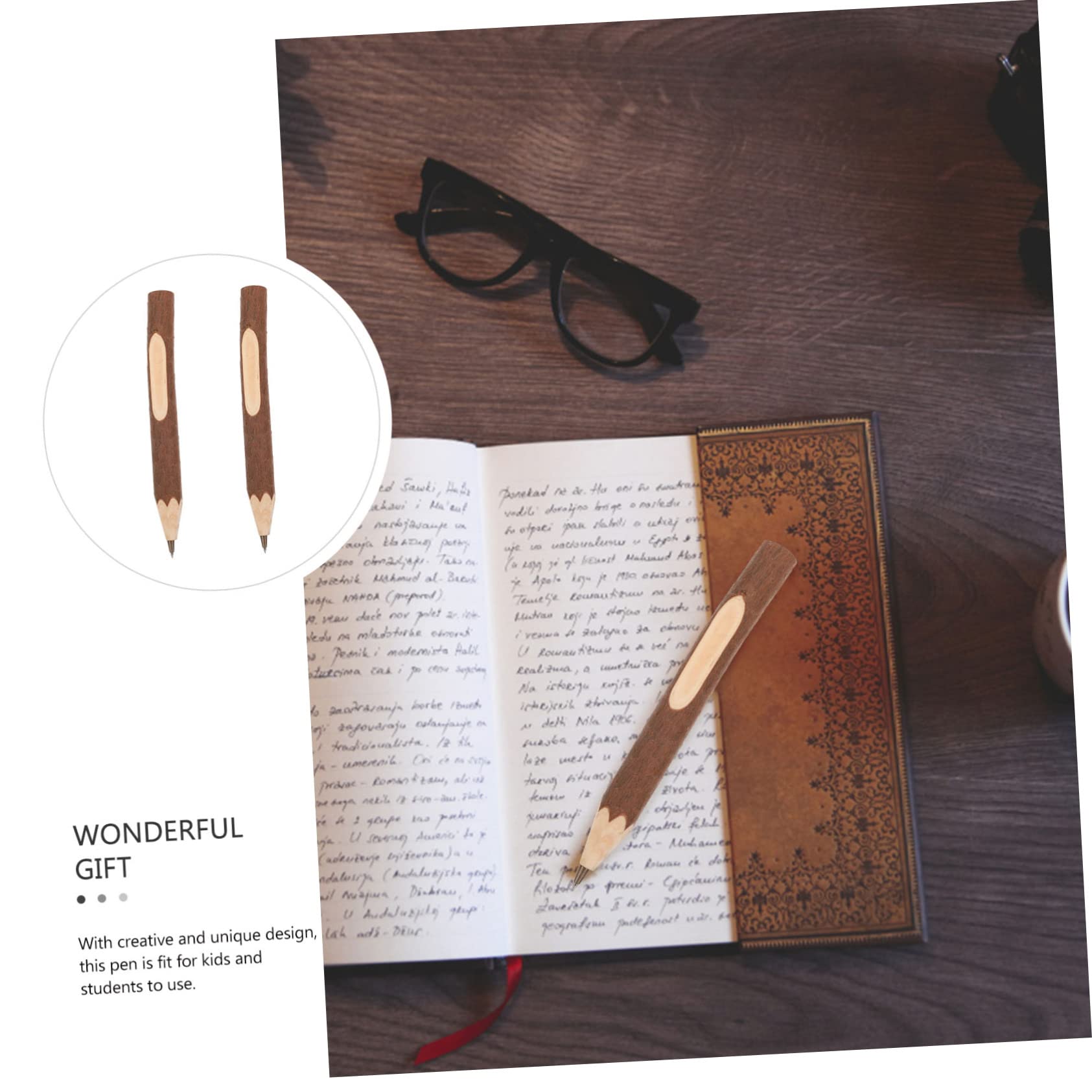 64 Pièces Stylo à bille Brindille stylo brindille rustique surligneur s vintage à écrire s bille crayon bille des s accessoire d'écriture en bois
