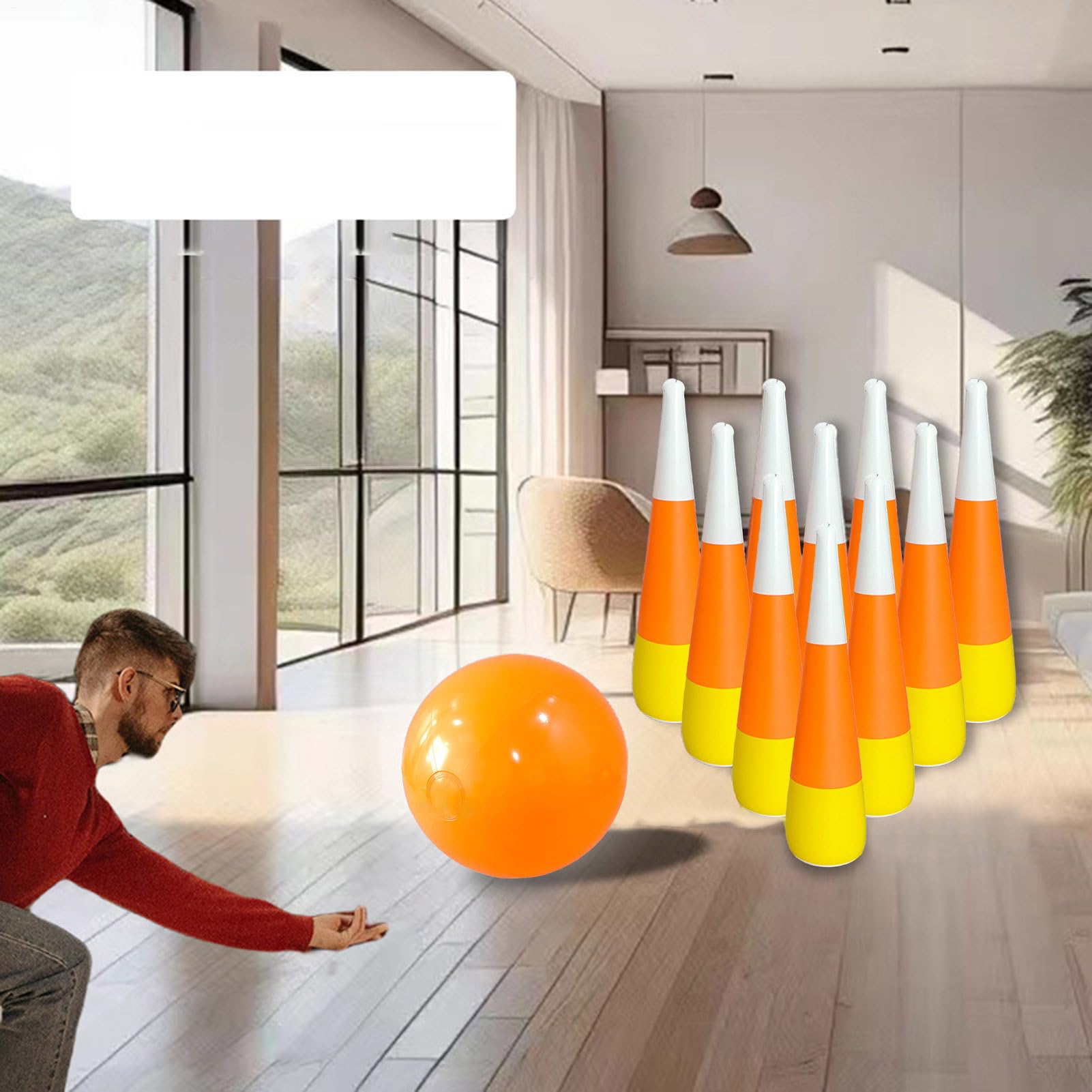 Aufblasbare Bowlingkugeln - Jeu de quilles pour - Jeu intérieur et extérieur - pour Que Les Tout-Petits s'