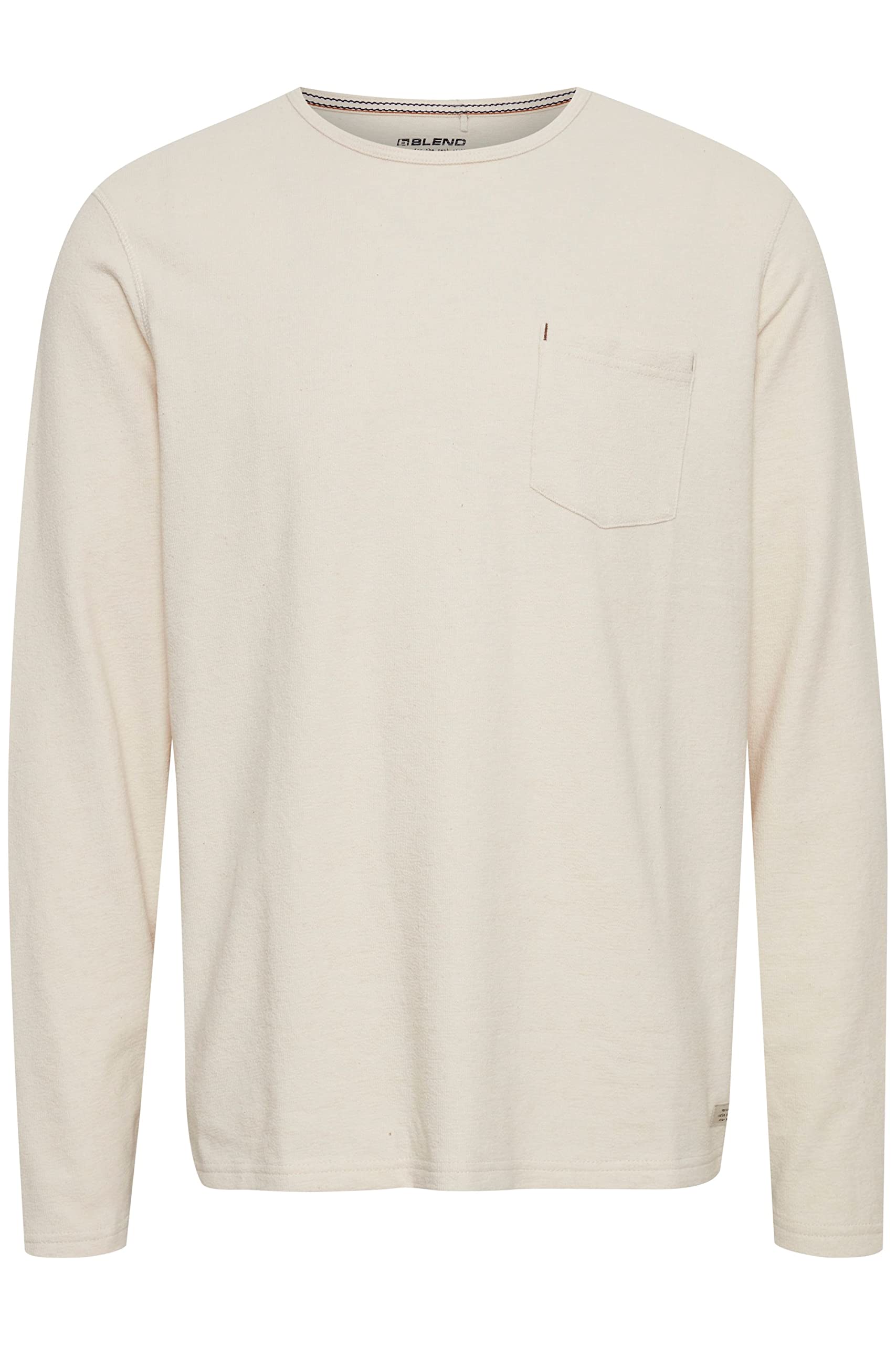 Blend Tee Herren Longsleeve Langarmshirt Shirt Mit Print Rundhalsausschnitt Regular Fit hochwertige Baumwoll-Qualität