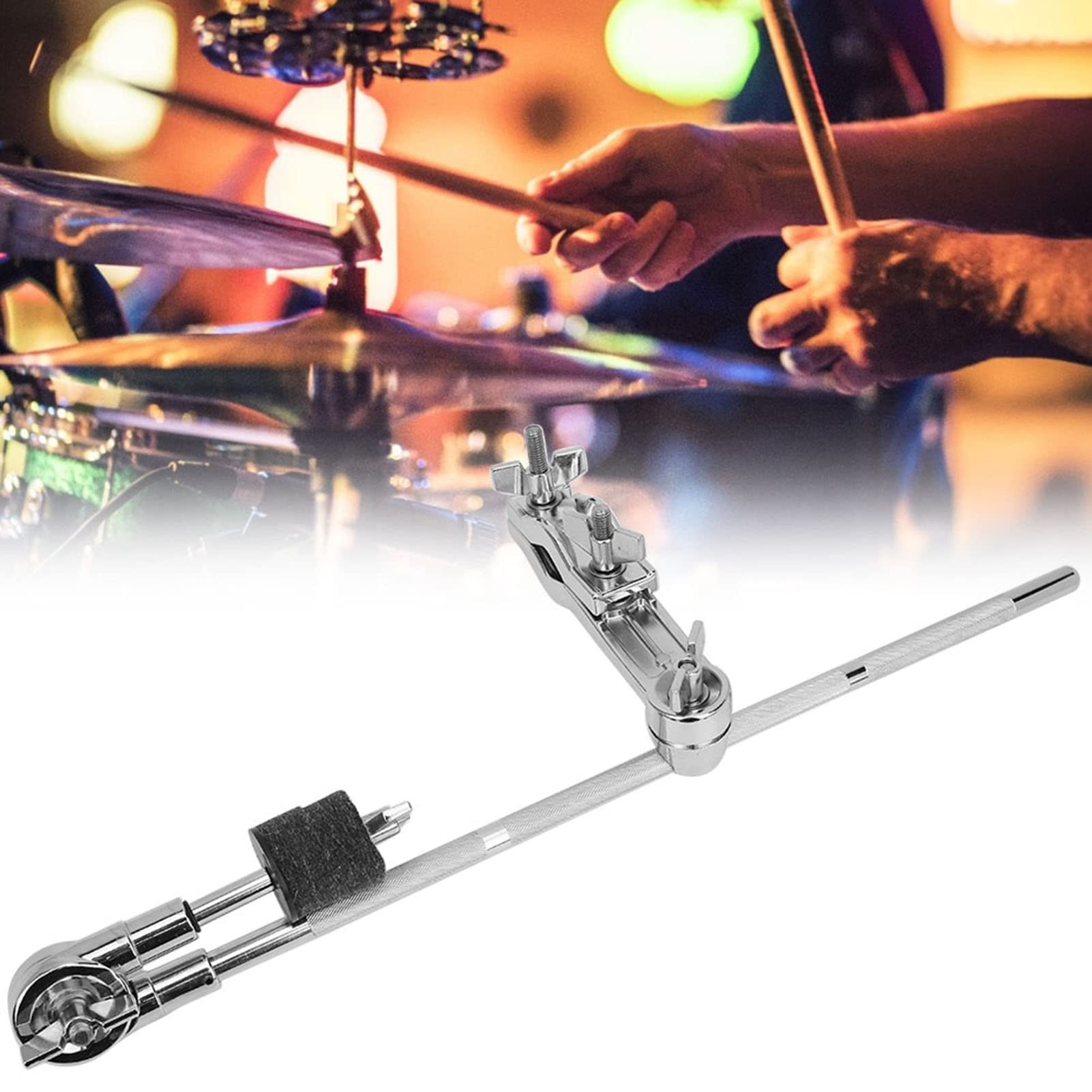 Abrazaderas de Extensión de Tambor Soporte Soporte Clip de Platillo Carpeta de Extensión Accesorios de Percusión de Tambor, Brazo de Extensión Ajustable Brazo de Pluma de
