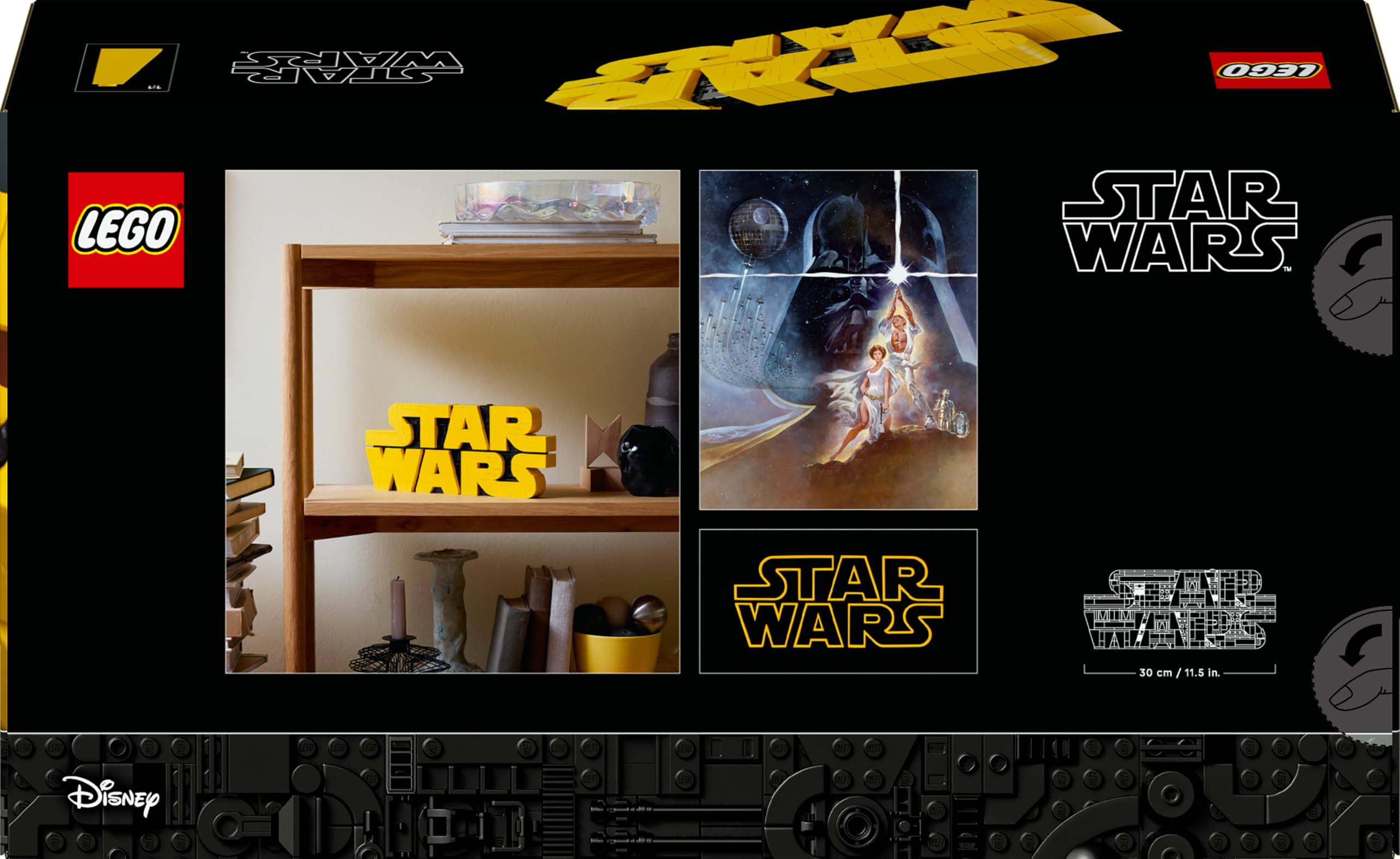 LEGO Star Wars 75407 Logo Star Wars in Mattoncini - Set di Costruzioni per Adulti Fai-da-Te - Kit di Modellismo da Collezione dalla Cultura Pop - Gadget da Esposizione per Casa o Ufficio - Idea Regalo