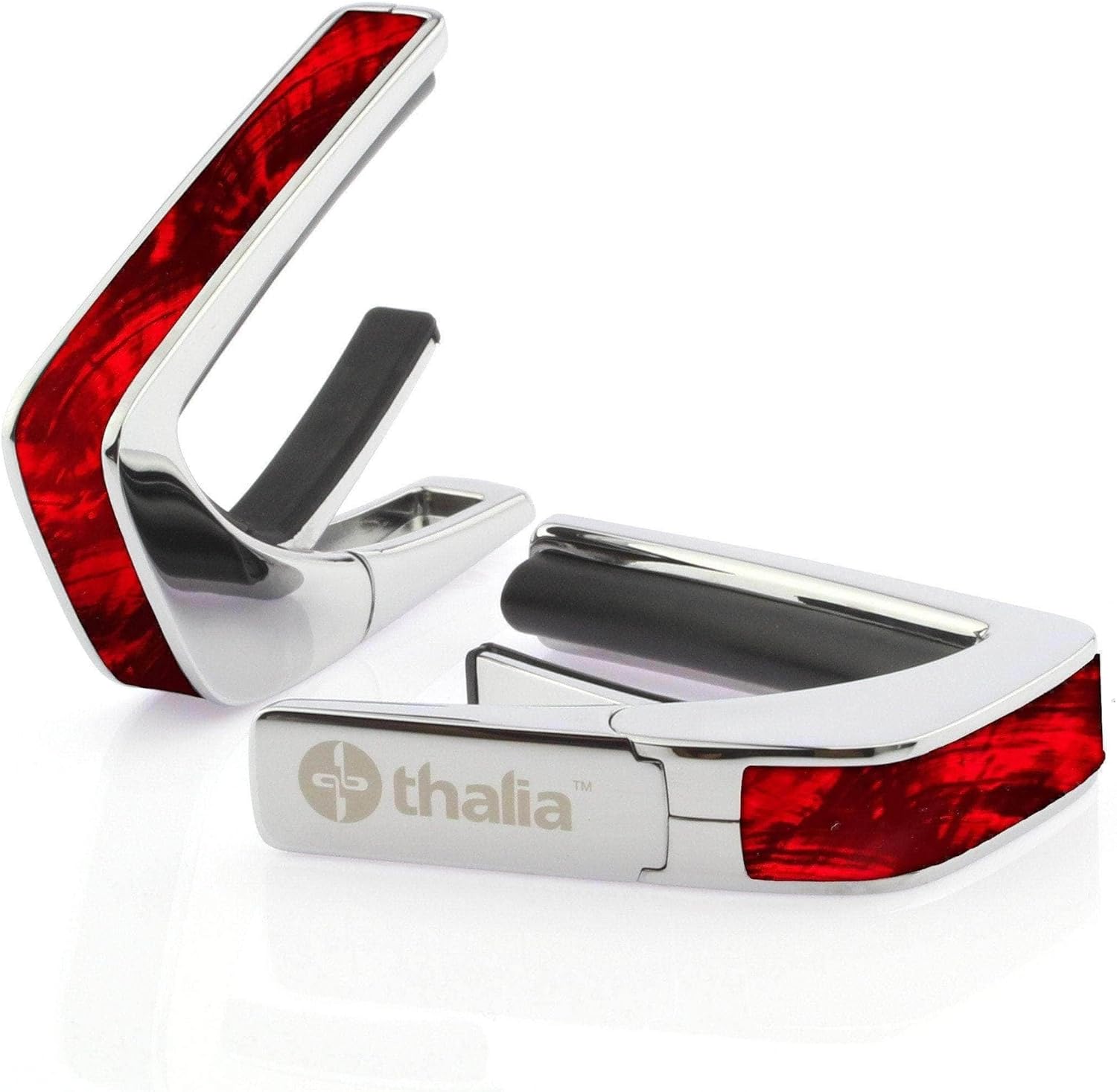 Thalia 24k Gold Finish Capo with Tennessee Whisky Wing Inlay – Premium Guitar Capo with Universal Fretpads for Acoustic, Electric, 6 & 12-String, Classical & Ukulele – Smooth Tuning & Elegant Design