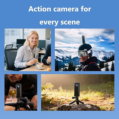 Miniatura 6 de Cámara corporal con grabación de audio y video, pequeña cámara de acción 4K 30FPS con tarjeta de 64G, cámaras portátiles portátiles con soporte para