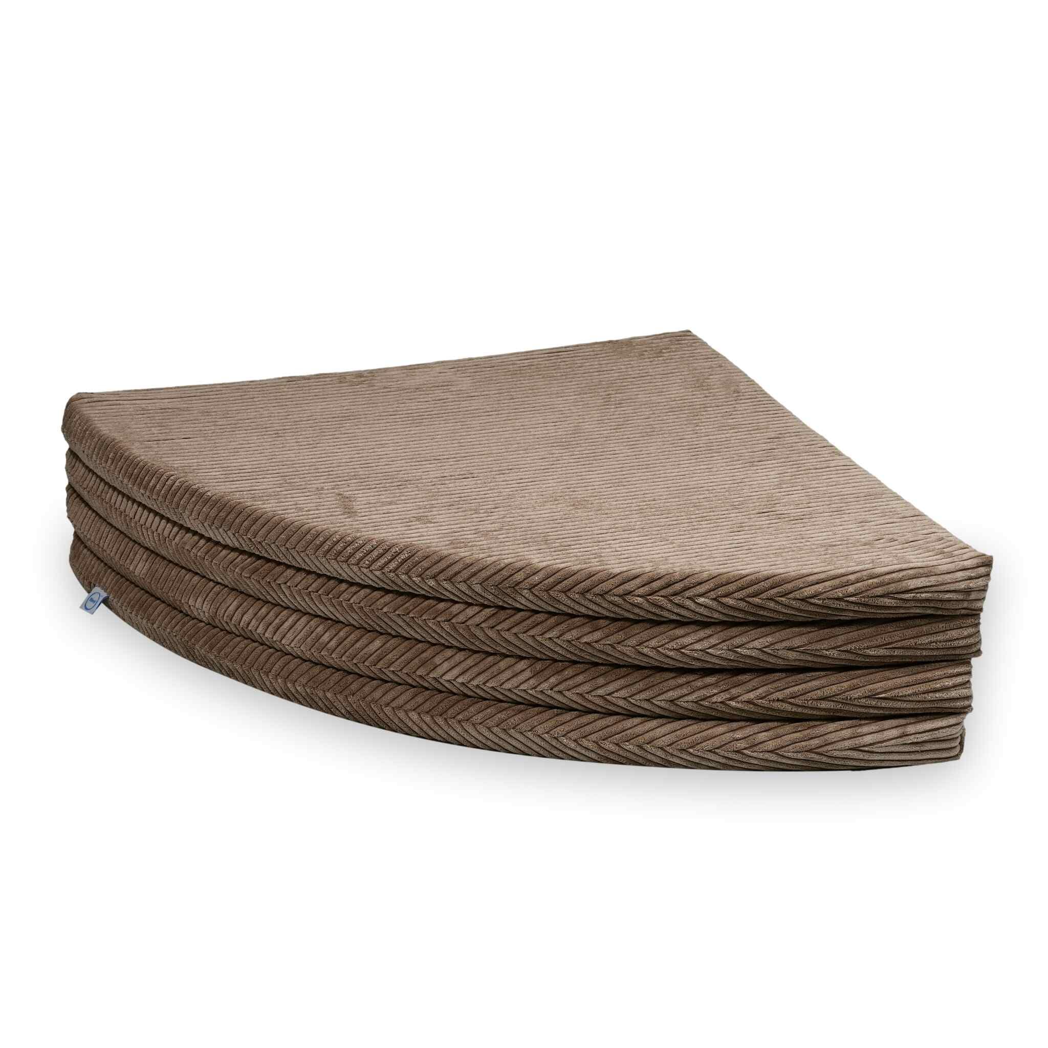 Mimii Baby Spielmatte 160 cm Rund Faltbar cord toffee - Große Krabbelmatte aus Schaumstoff - Bodenmatte Kinderzimmer - Spielteppich Baby - Sicher & Waschbar