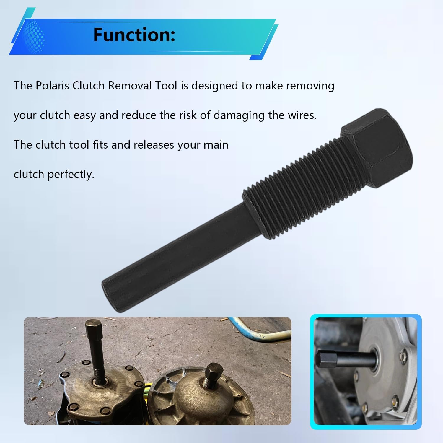 Secondary Drive Clutch Removal Puller Tool Compatible with Polaris 1985-2009, Replacement 2870903 Clutch Motorcycle Tool