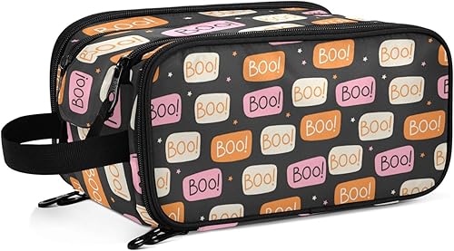 Bolsa de cosméticos de burbujas brillantes para Halloween, bolsa de aseo colgante ligera para maquillaje de viaje, 11 x 7 pulgadas, Burbuja