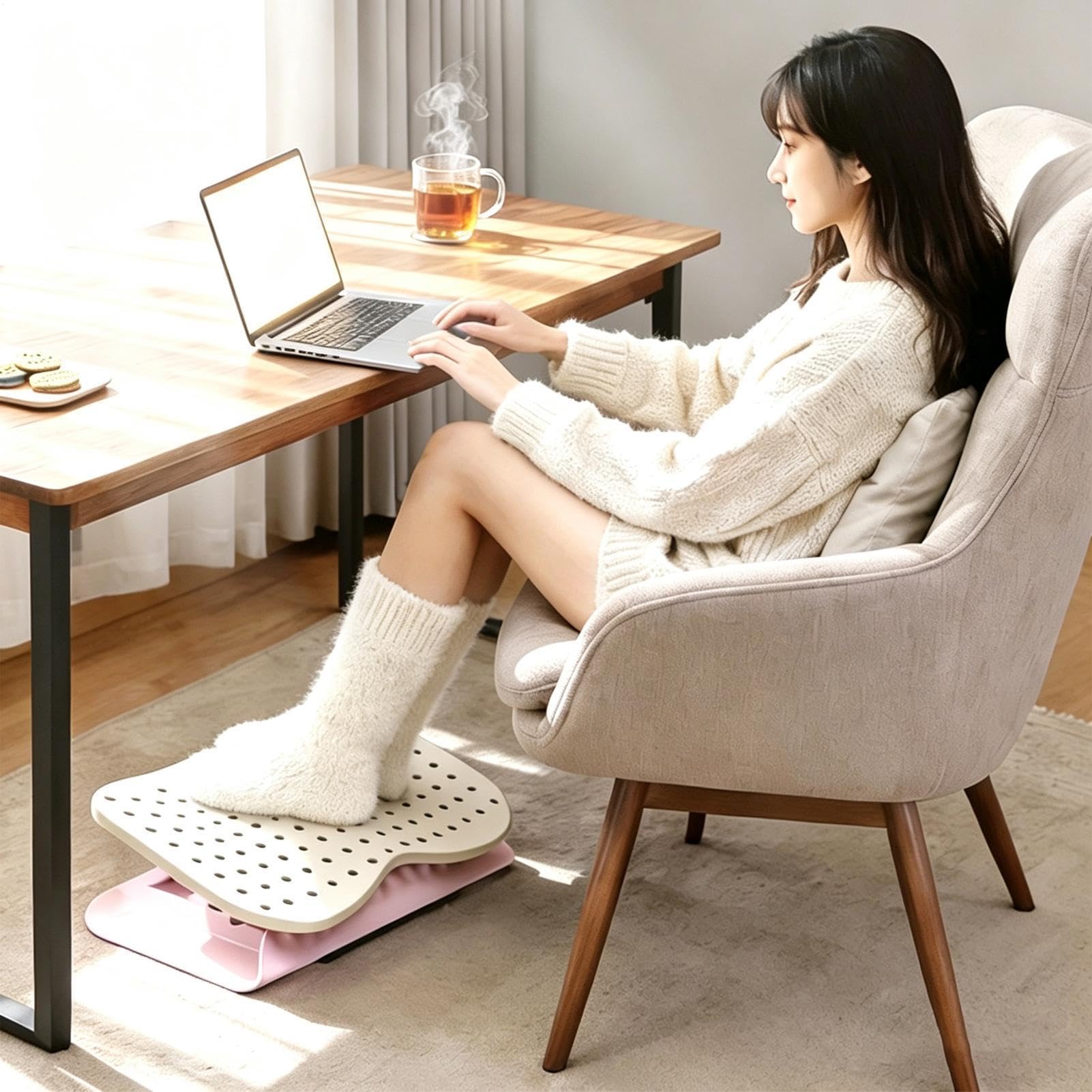Tabouret de bureau antidérapant creux ergonomique inclinable fournitures de