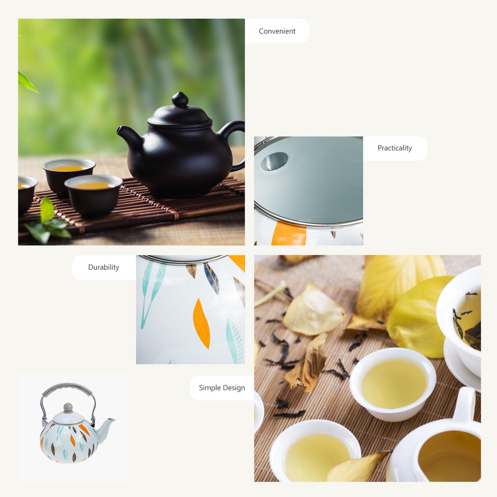 Bollitore da Fornello Smaltato 3l per Casa e Induzione