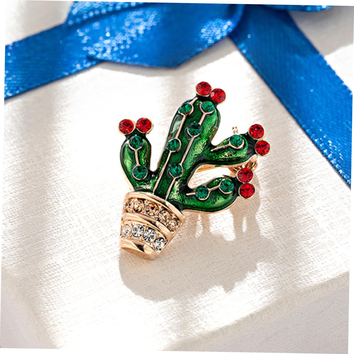 Jewelry Pin -Set 2PCS Green Plant Cactus Form Brosche für Festivalbankett Jewelry